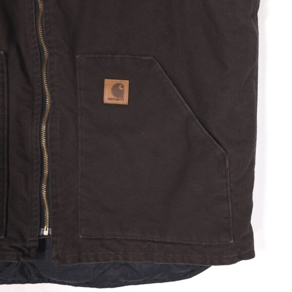 Carhartt Men's Vintage Y2K Sandstone Arctic Quilt V02 Brown Vest Jacket L TALL - Picture 11 of 14